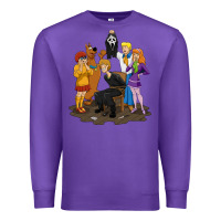 Purple surprise!  scooby dog with friends funny halloween Premium Sweatshirt - longCreatives