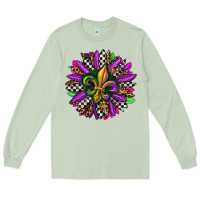 Matcha mardi gras sunflower Long Sleeve Tee - OliviaCreatesArt