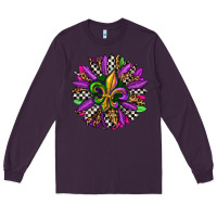 Plum mardi gras sunflower Long Sleeve Tee - OliviaCreatesArt