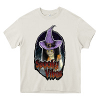 Cream spooky vibes Heavy Core Tee - JahusDesignShop