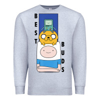 Heather Grey Cn Adventure Time Finn Jake Bmo Best Buds Premium Sweatshirt - longCreatives