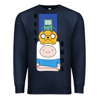 Navy Cn Adventure Time Finn Jake Bmo Best Buds Premium Sweatshirt - longCreatives