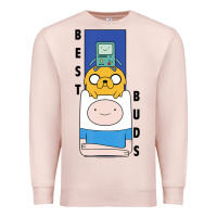Pale Pink Cn Adventure Time Finn Jake Bmo Best Buds Premium Sweatshirt - longCreatives