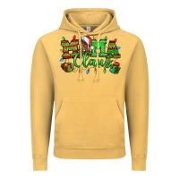 Vintage Mustard Mama claus christmas lights and gifts mother's day Vintage Hoodie - HowdyJamesFarm