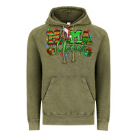 Vintage Olive Mama claus christmas lights and gifts mother's day Vintage Hoodie - HowdyJamesFarm
