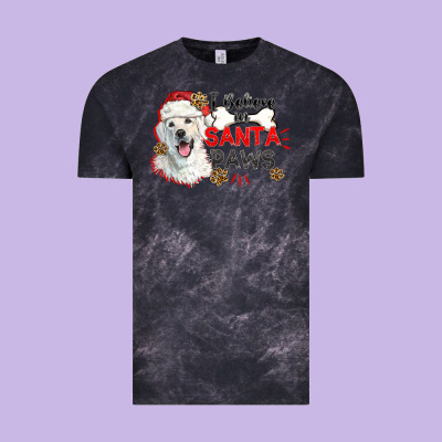I Believe In Santa Paws Vintage Tee Designed By Cowgirlartshop