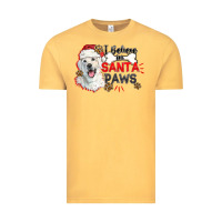 Vintage Mustard i believe in santa paws Vintage Tee - CowGirlArtShop