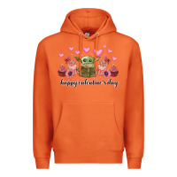 Carrot happy valentines day yoda Premium Hoodie - CowhideDigitalArt