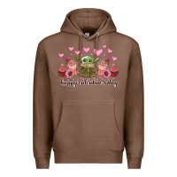 Chestnut happy valentines day yoda Premium Hoodie - CowhideDigitalArt