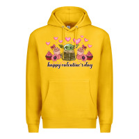 Lemon happy valentines day yoda Premium Hoodie - CowhideDigitalArt