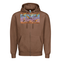 Chestnut dinosaur pterodactyl sippy cup Zipper Hoodie - Artiststas