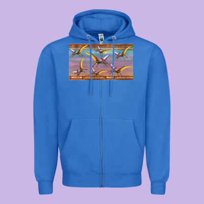 Dinosaur Pterodactyl Sippy Cup Zipper Hoodie Designed By Artiststas