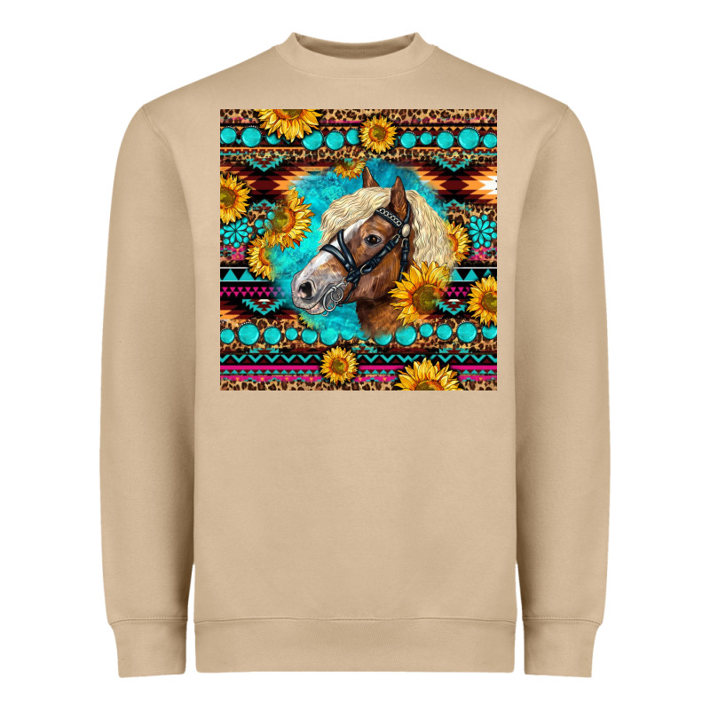 Haflinger Horse Aztec Heavyweight Sweatshirt by LillyAllenDesigns | Teevron