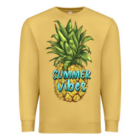 Antique Gold summer vibes pineapple Premium Sweatshirt - BarkalooDesign