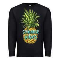 Black summer vibes pineapple Premium Sweatshirt - BarkalooDesign