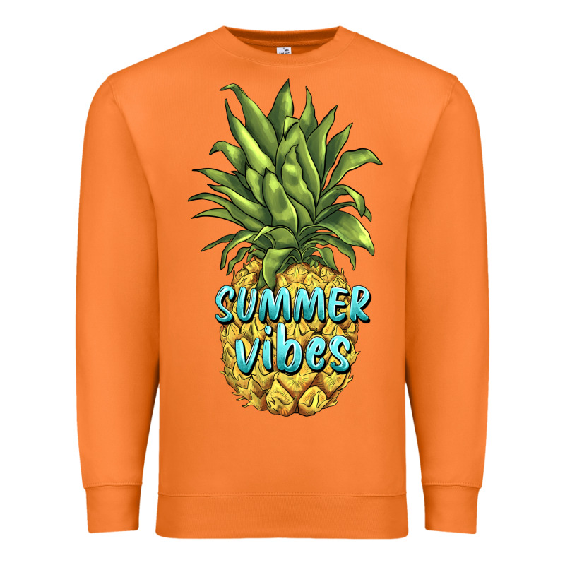 Summer Vibes Pineapple Premium Sweatshirt by BarkalooDesign | Teevron