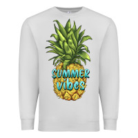 Dove Grey summer vibes pineapple Premium Sweatshirt - BarkalooDesign