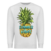 Oatmeal Heather summer vibes pineapple Premium Sweatshirt - BarkalooDesign