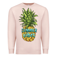 Pale Pink summer vibes pineapple Premium Sweatshirt - BarkalooDesign