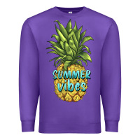 Purple summer vibes pineapple Premium Sweatshirt - BarkalooDesign