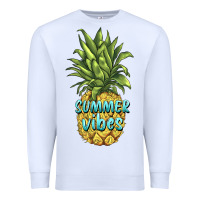 White summer vibes pineapple Premium Sweatshirt - BarkalooDesign
