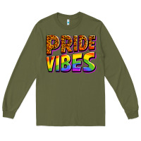 Army Green pride vibes Long Sleeve Tee - OliviaCreatesArt