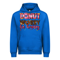 Cobalt donut worry be happy Urban Hoodie - AdoDesignShop