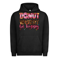 Pigment Black donut worry be happy Urban Hoodie - AdoDesignShop