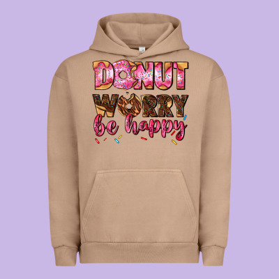 Donut Worry Be Happy Urban Hoodie Designed By Adodesignshop
