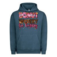 Pigment Midnight Navy donut worry be happy Urban Hoodie - AdoDesignShop
