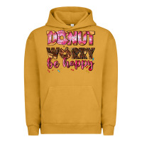 Pigment Peanut Butter donut worry be happy Urban Hoodie - AdoDesignShop
