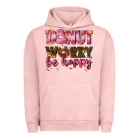Pigment Salmon donut worry be happy Urban Hoodie - AdoDesignShop