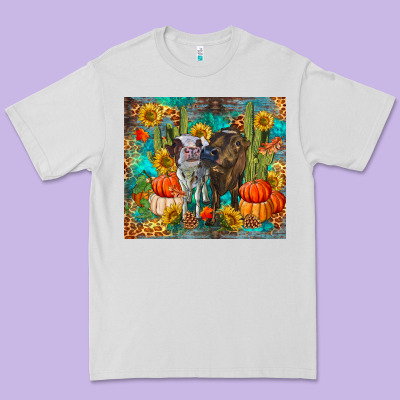 Fall Heifer Cows Premium Tee Designed By Ranaportraitstore