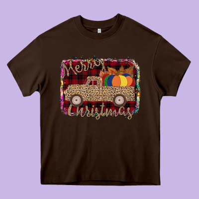Merry Christmas Truck Heavy Core Tee Designed By Bettercallsaul
