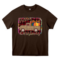 Chocolate Brown Merry Christmas Truck Heavy Core Tee - Bettercallsaul