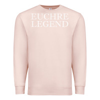 Pale Pink euchre tee shirt funny euchre player gift idea euchre legend Premium Sweatshirt - longCreatives