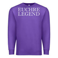 Purple euchre tee shirt funny euchre player gift idea euchre legend Premium Sweatshirt - longCreatives