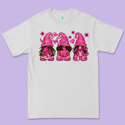 Breast Cancer Afro Gnomies Premium Tee Designed By Texasbilliewilder