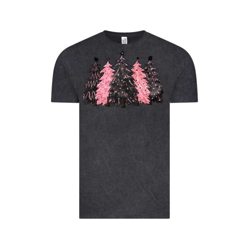 Pink Christmas Trees Vintage Tee by CowGirlArtShop | Teevron