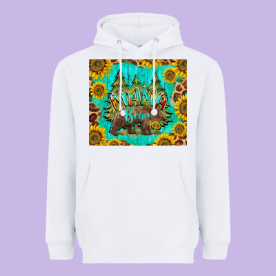 Mama Bear Heavyweight Hoodie Designed By Barkaloodesign