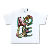 White Love boots horseshoe Urban Heavy Tee - HowdyJamesFarm