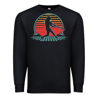 Black Softball Retro Vintage 80s Style Player Gift Premium Sweatshirt - longCreatives