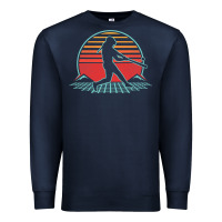 Navy Softball Retro Vintage 80s Style Player Gift Premium Sweatshirt - longCreatives