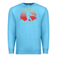 Ocean Blue Softball Retro Vintage 80s Style Player Gift Premium Sweatshirt - longCreatives