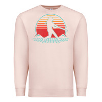 Pale Pink Softball Retro Vintage 80s Style Player Gift Premium Sweatshirt - longCreatives