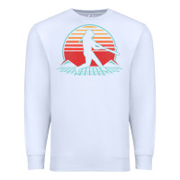 White Softball Retro Vintage 80s Style Player Gift Premium Sweatshirt - longCreatives
