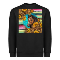 Black quarter horse aztec pattern Heavyweight Sweatshirt - LillyAllenDesigns