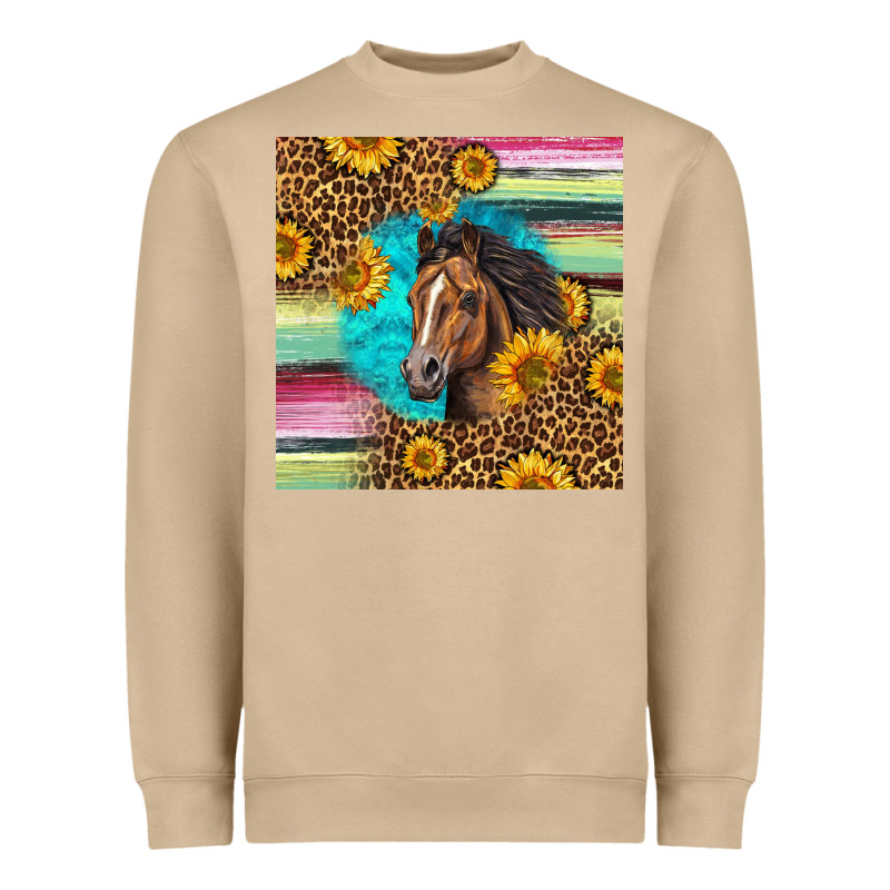 Quarter Horse Aztec Pattern Heavyweight Sweatshirt by LillyAllenDesigns | Teevron