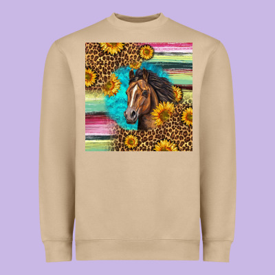 Quarter Horse Aztec Pattern Heavyweight Sweatshirt Designed By Lillyallendesigns