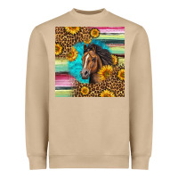 Mushroom quarter horse aztec pattern Heavyweight Sweatshirt - LillyAllenDesigns